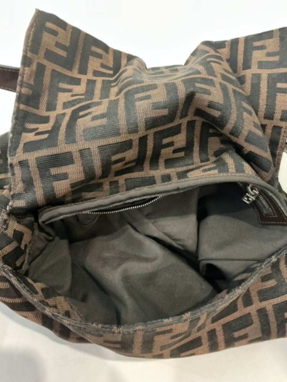 Vintage Fendi Zucca Mama Baguette Shoulder Bag - Picture 10 of 10